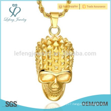 Gold plated stainless steel pendant, 18k gold plated pendant